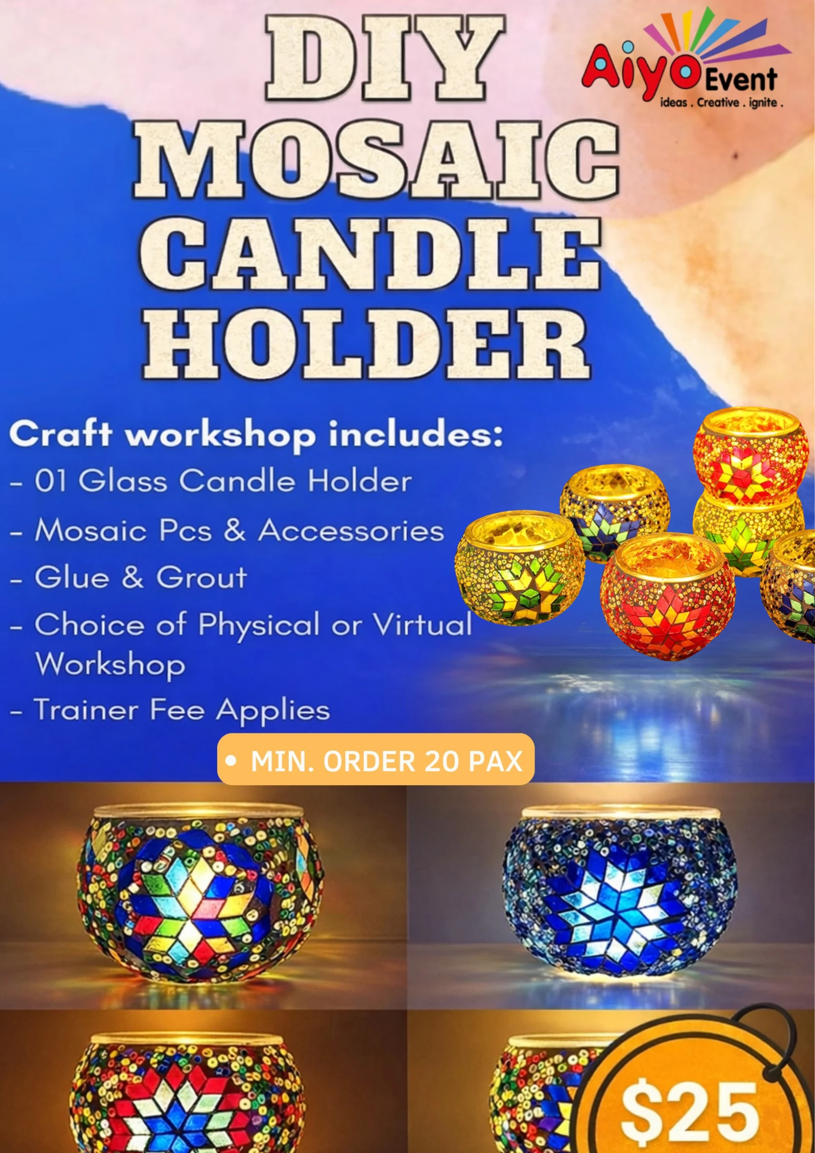 Mosaic Candle Holder